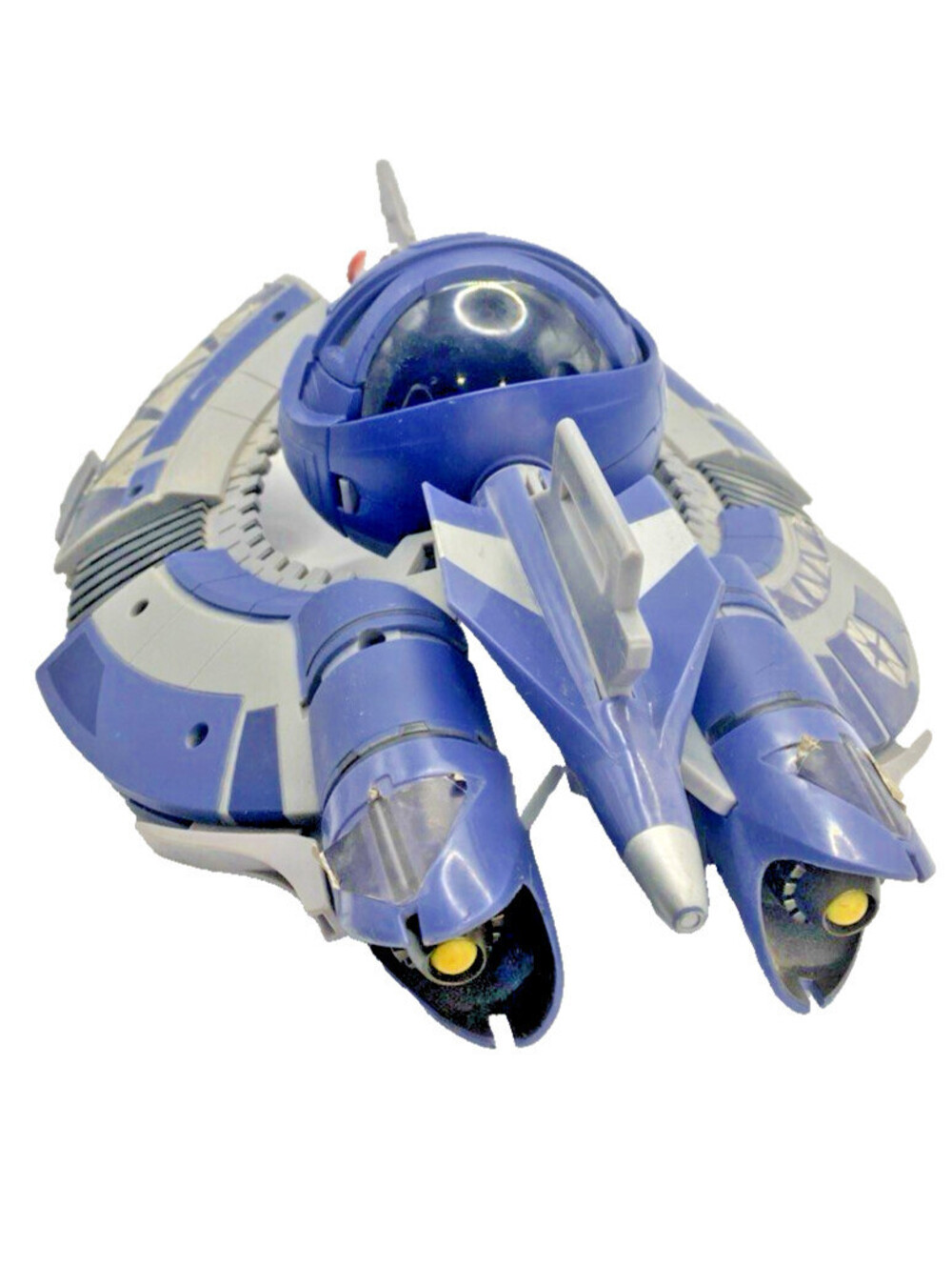 2004 Hasbro Star Wars The Clone Wars Separatist Droid Tri Fighter Incomplete